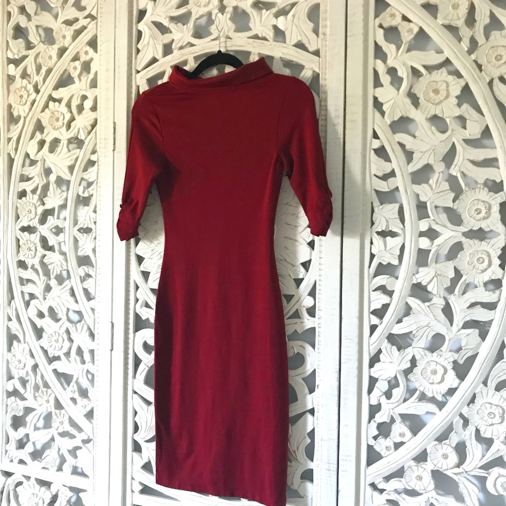 NWT Unique Vintage - Burgundy Wiggle Dress